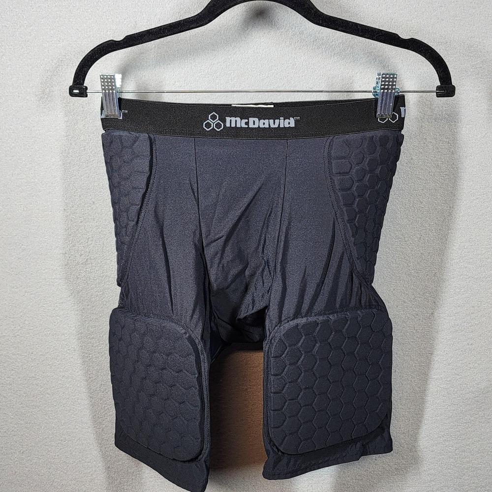 McDavid Padded Compression Shorts Mens Large Black‎ Hex Protection Football Gear